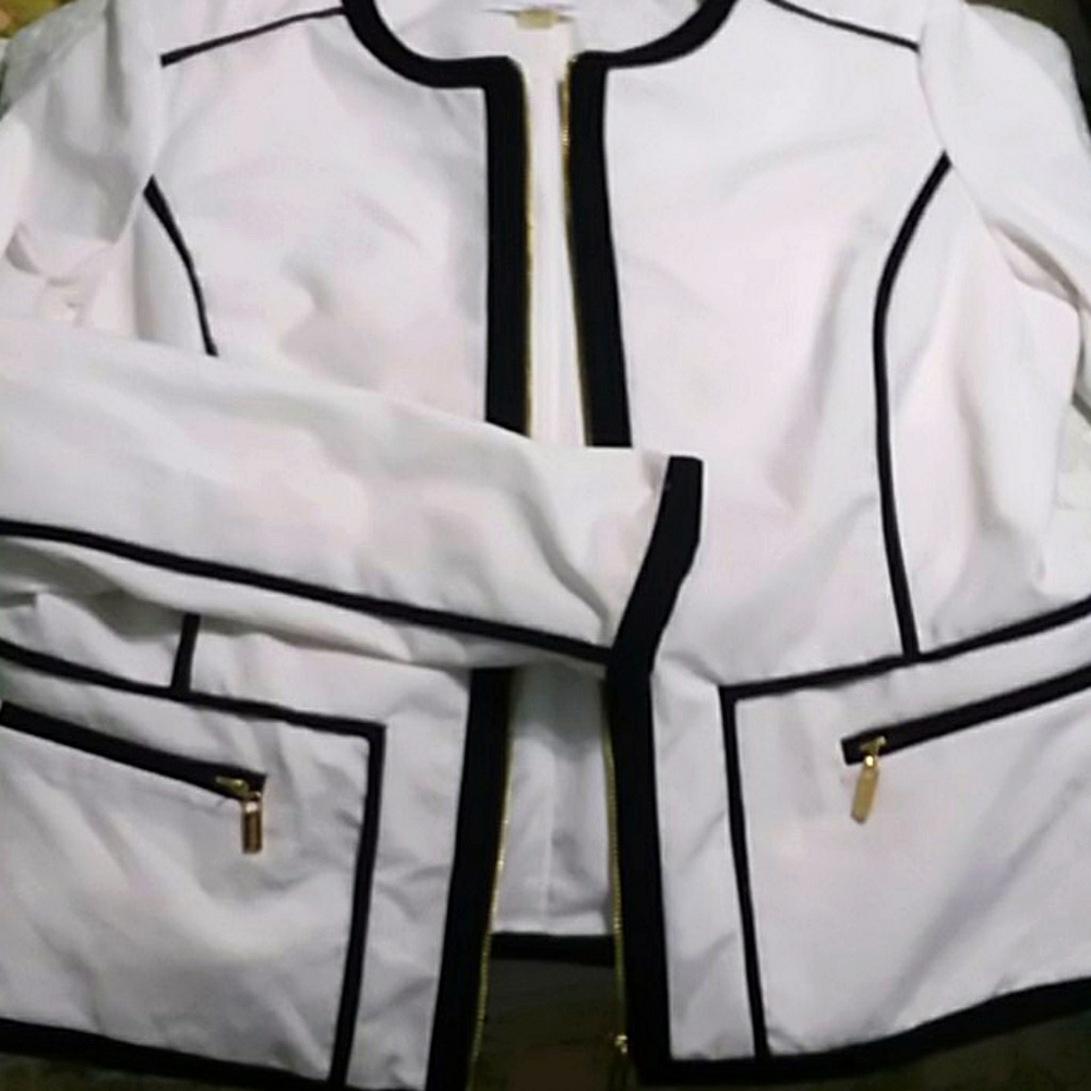Calvin Klein black and white blazer